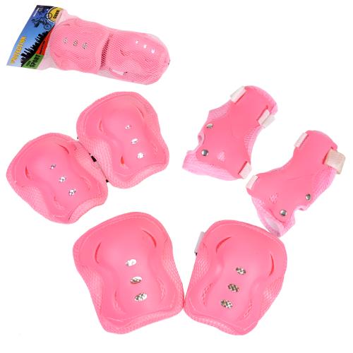 Защита для катания на роликах и велосипеде 6 предметов. 15лет и старше / Yan-58Big-P /уп 100/ розовый