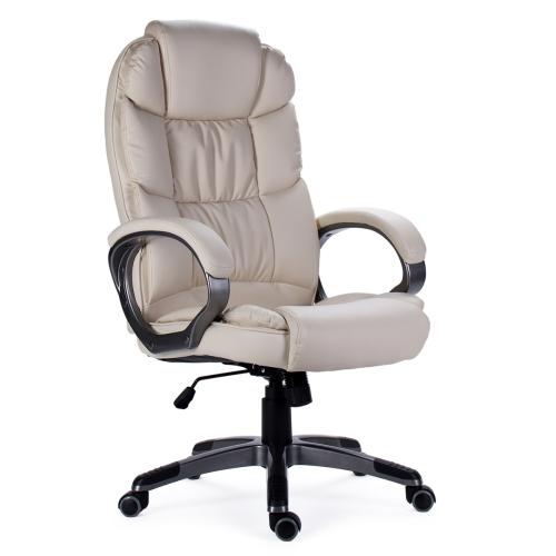 Кресло руководителя CH-001DS PL БЕЖЕВЫЙ ЭКОКОЖА 