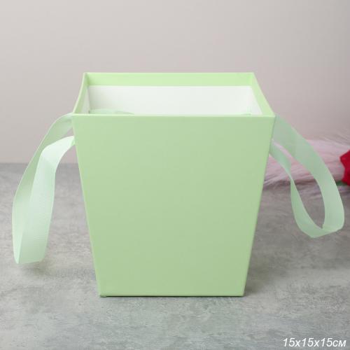 Коробка подарочная для цветов 15х15 см / SK-007 /уп 90/