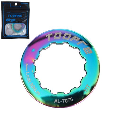 Крышка-фиксатор кассеты велосипеда. Размеры 35.4х35.4х7мм. TOOPRE CLC-01. Цветной /уп 30/
