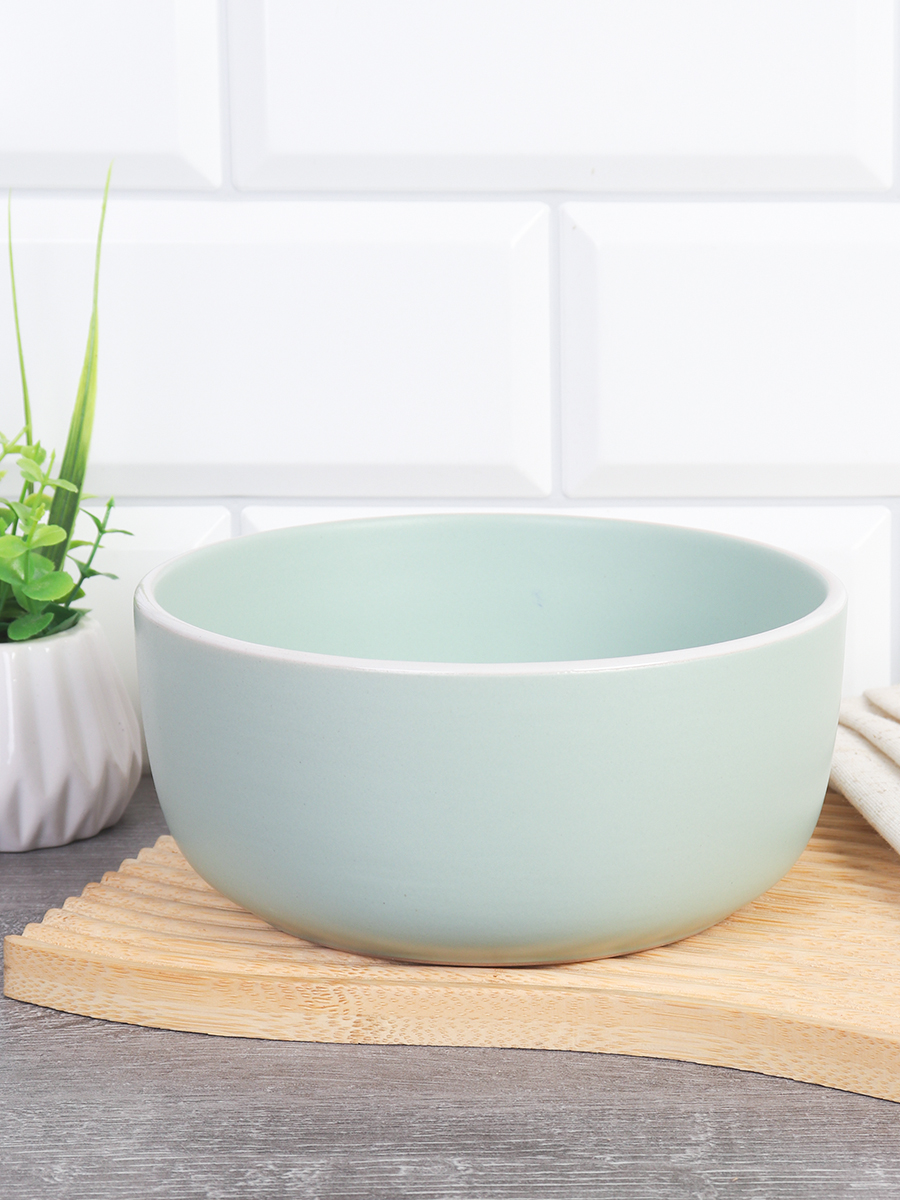 Тарелка глубокая суповая 750 мл / 16/ W010 / Ментоловый ШТУЧНО