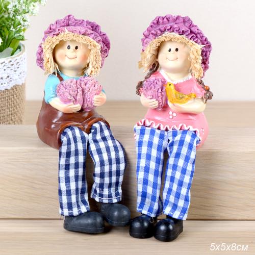 Фигурка Веселые Домовята висячие ножки 5х5х8 см / 92191-1 /уп 2/192/