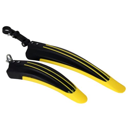 Крылья для велосипеда с колёсами на 24-26" комплект 2 шт. Цвет: Черный/Желтый. / PGCNG-32 /уп 100/