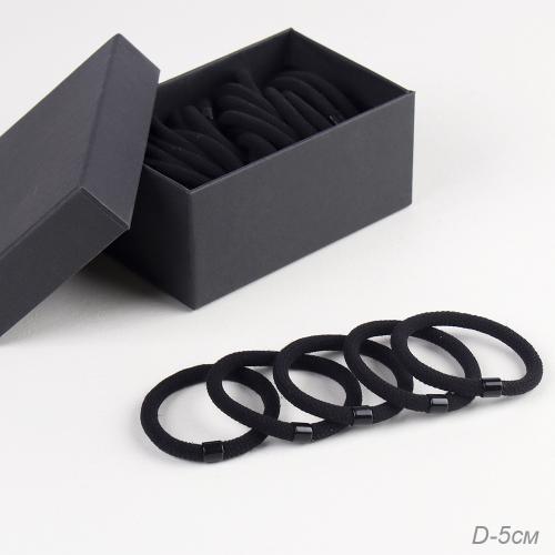 Резинка для волос набор 40 штук черная / YAN-9 /уп 1/
