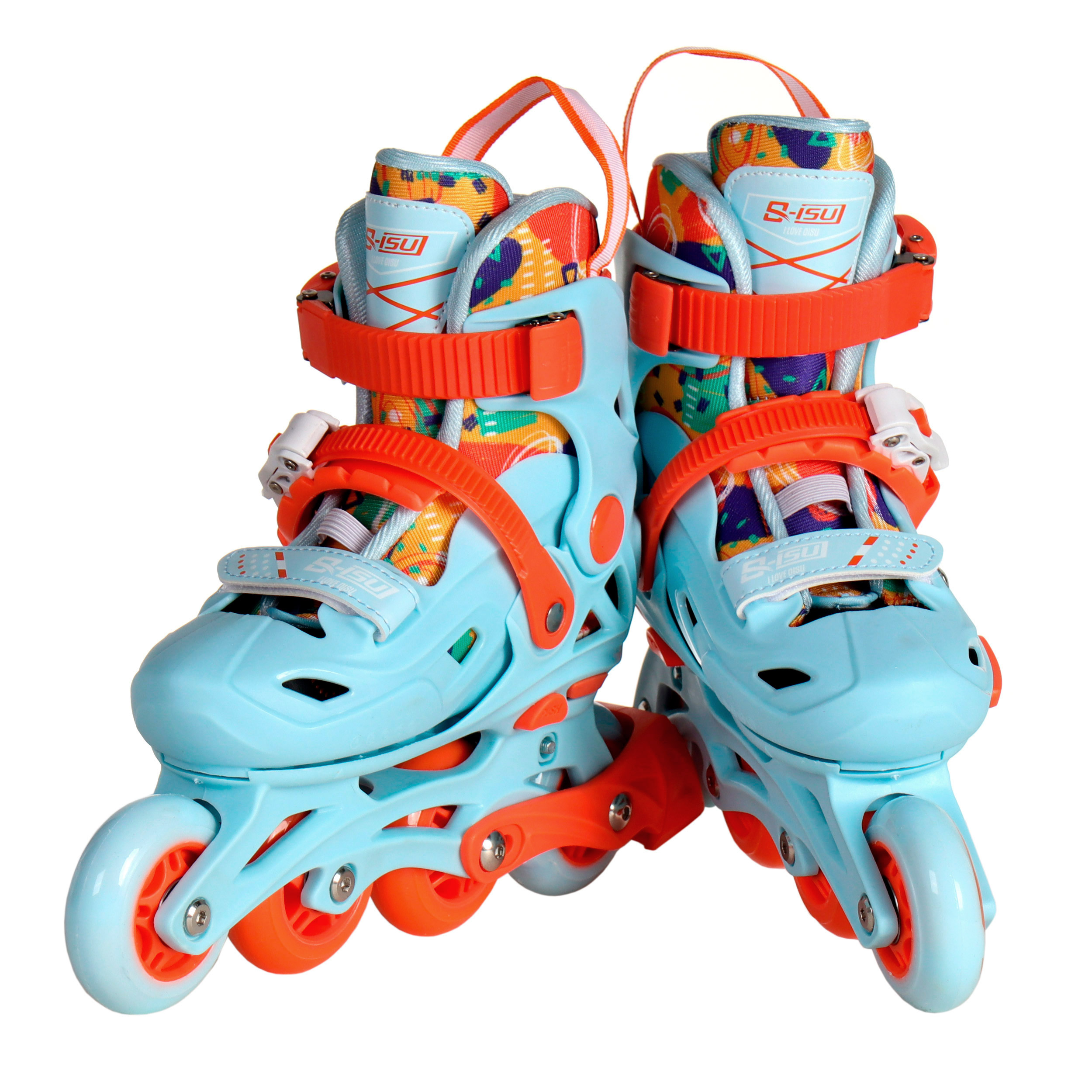 Роликовые коньки COMIRON  2021 S с блокировкой колёс /уп 6/ (31-34) оранжевые