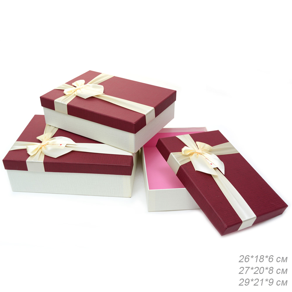 Коробка подарочная набор 3 штуки / ST017-34 /уп 24/