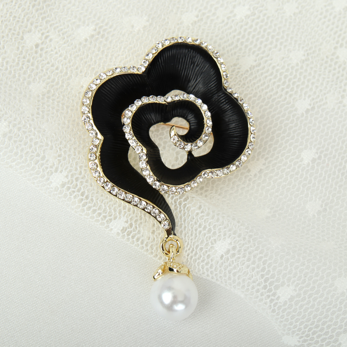 Брошь Роза / 3343-1 /уп 24/