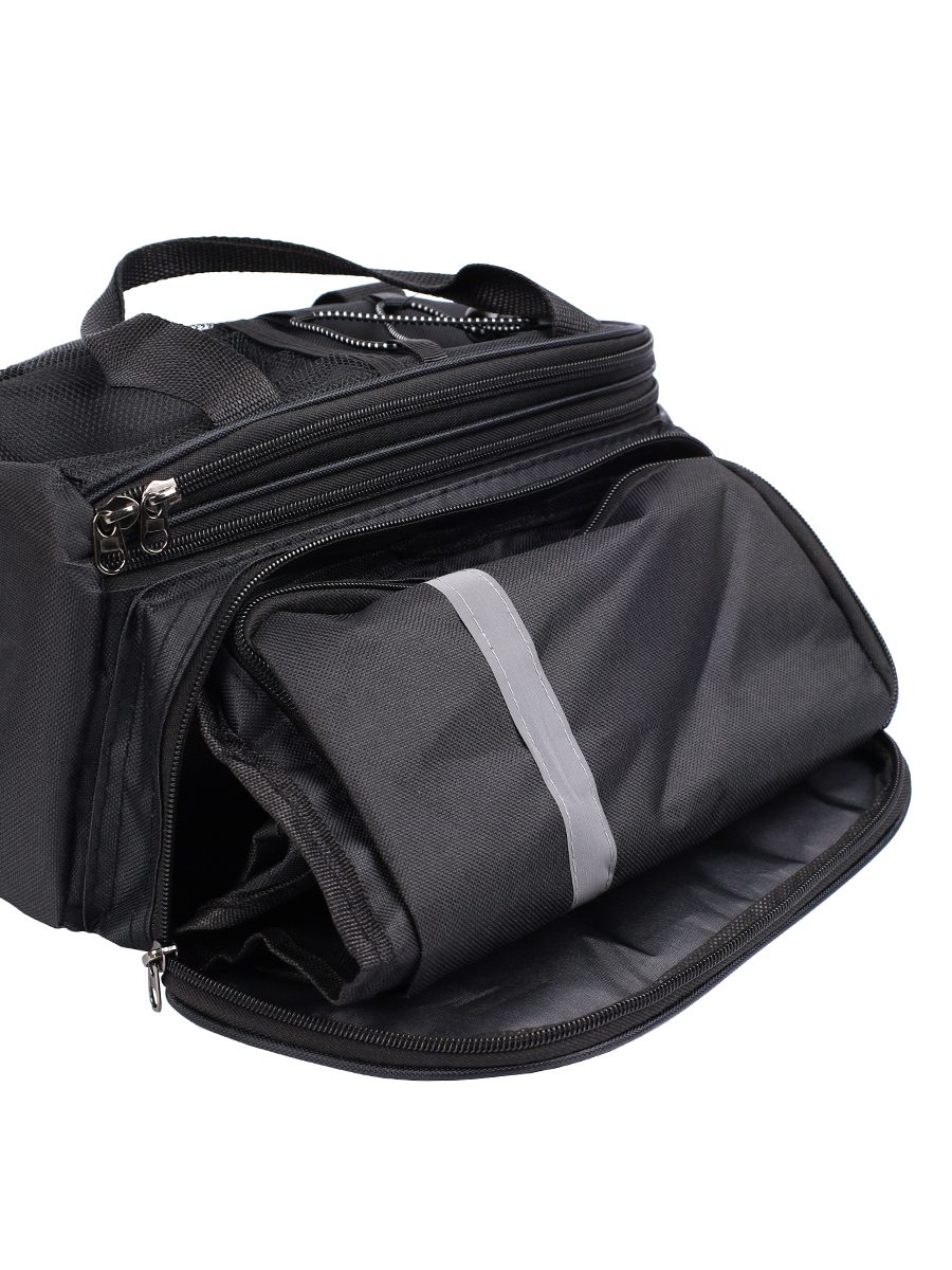 Сумка велосипедная на багажник COMIRON PATAGONIA, основные отсеки на молнии, крепление velcro,  Размер 17х28х32см /уп 30/