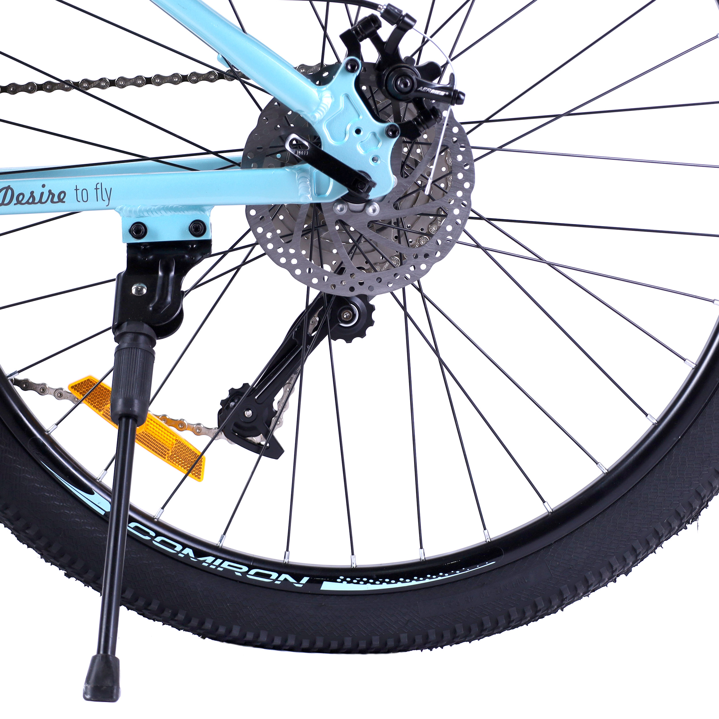 Велосипед 27,5" рама 17" 1x10sp COMIRON DESIRE голубой дымный