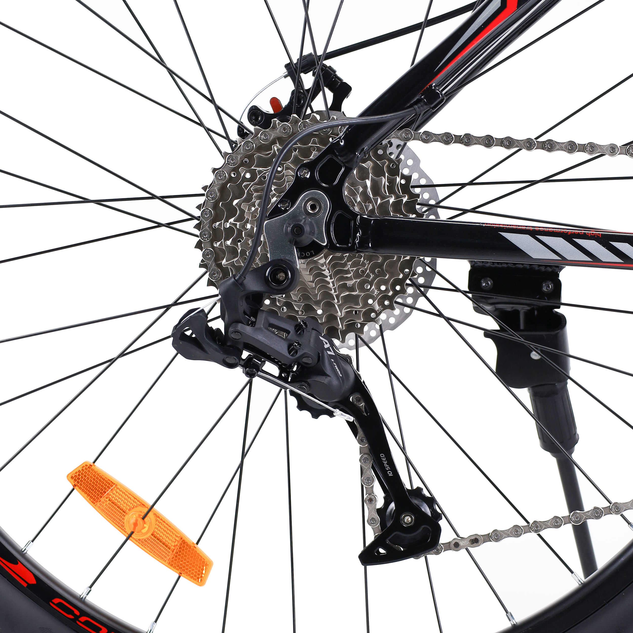 Велосипед 27,5" рама 19" 1x10sp COMIRON SYSTEM чёрный красный