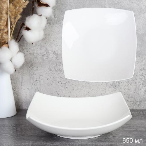 Тарелка квадратная 650 мл / SWR-34 /уп 28/ 20,5х5,5 см 