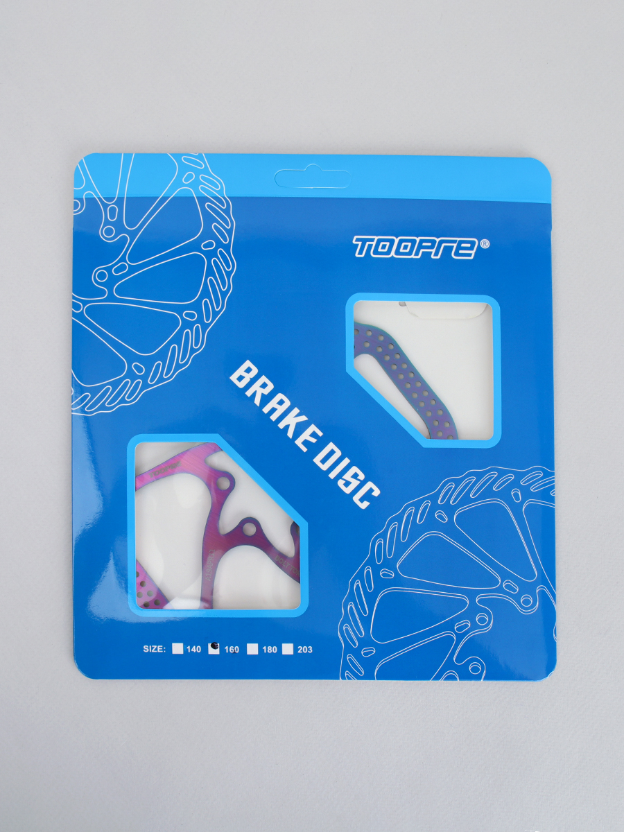 Ротор  дискового тормоза TOOPRE HS1-160color, диаметр диска 160мм, 44мм. Толщина 1.8мм. 6 отверстий. Вес 102гр. Цветной