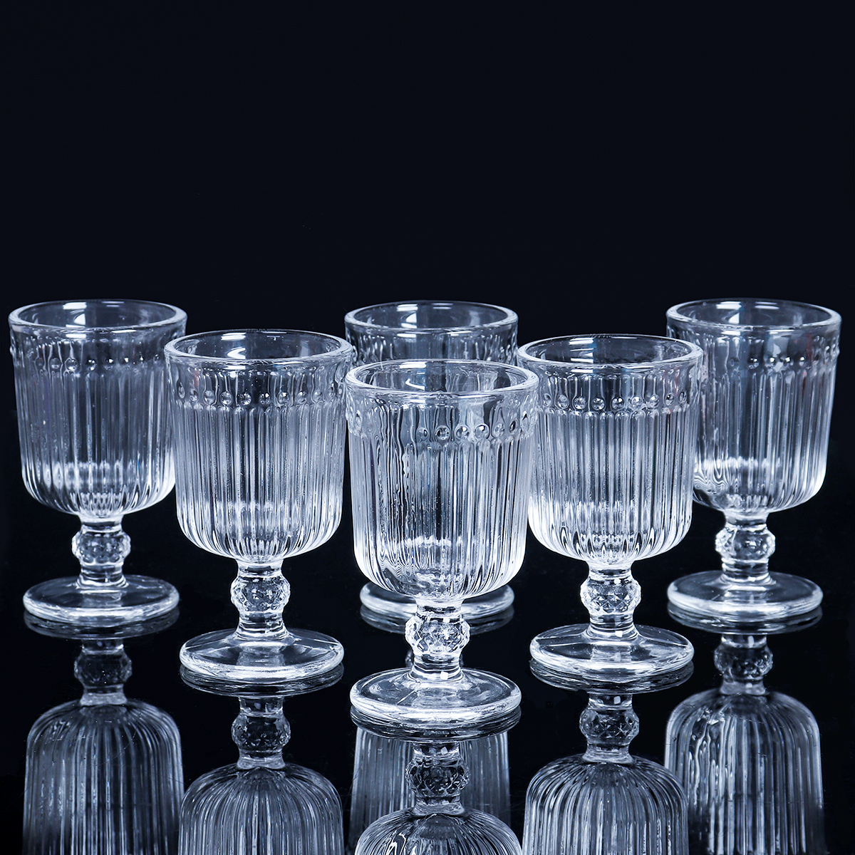 Рюмка 6 штук 60 мл на ножке прямая / F207-1A /уп 24/