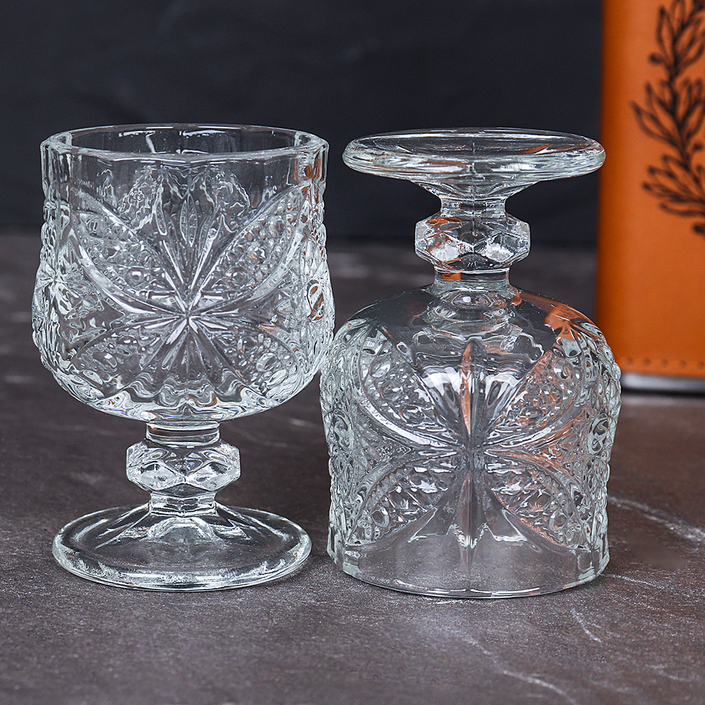 Рюмка 6 штук 50 мл бочонок Бабочка  / 611-1A /уп 24/_