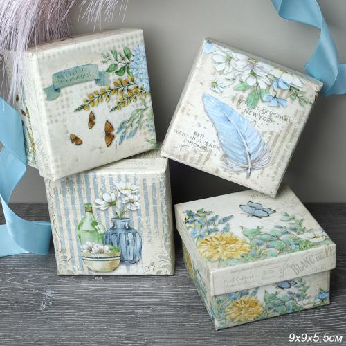 Коробка подарочная 9х9 см / S111-SY590 /уп 12/216/микс