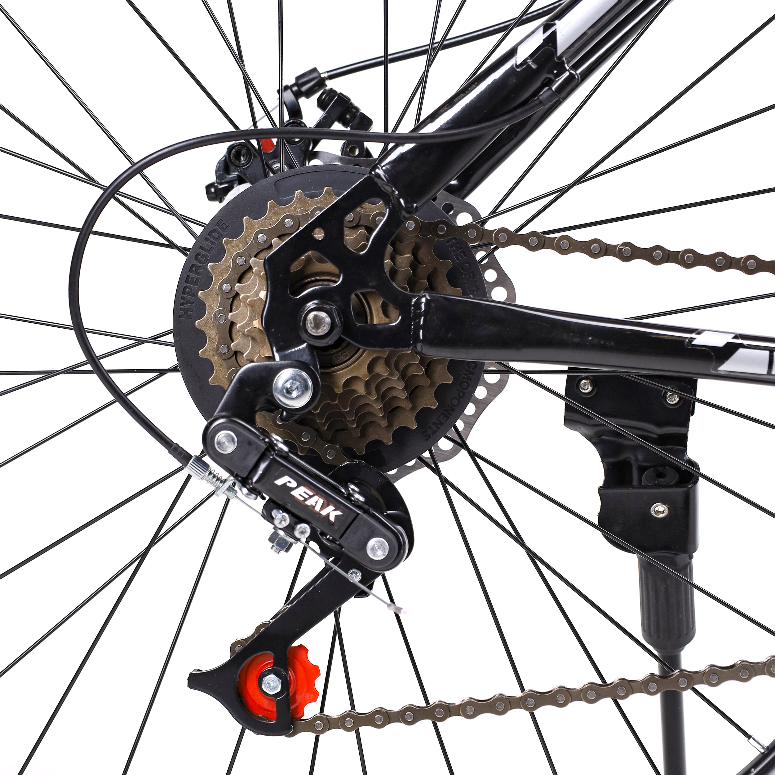 Велосипед 26" рама 17" 21sp MEGAWHEELS MOUNTAIN II чёрный-серый