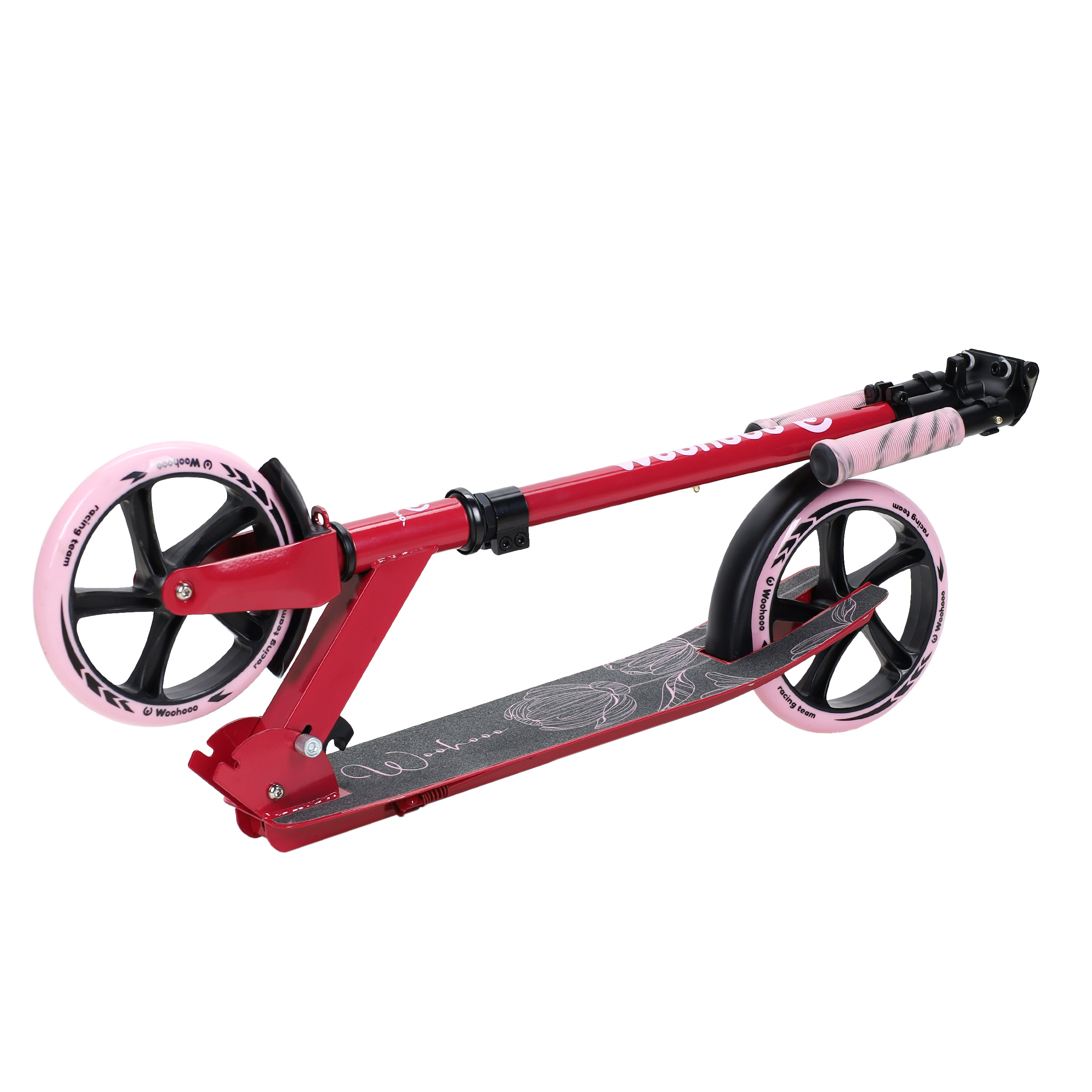 Самокат 2-х колесный Woohooo Vibex / колеса 200мм / Pink Flower / уп 4