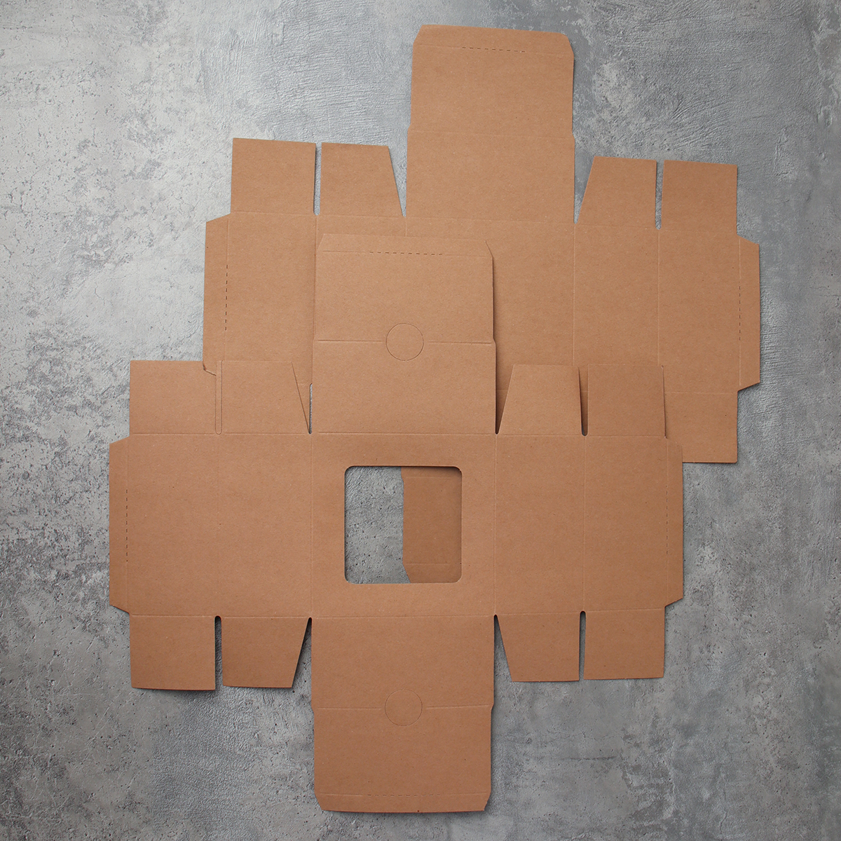 Коробка подарочная складная 13x13x5 см / 326-C /уп 12/600/крафт