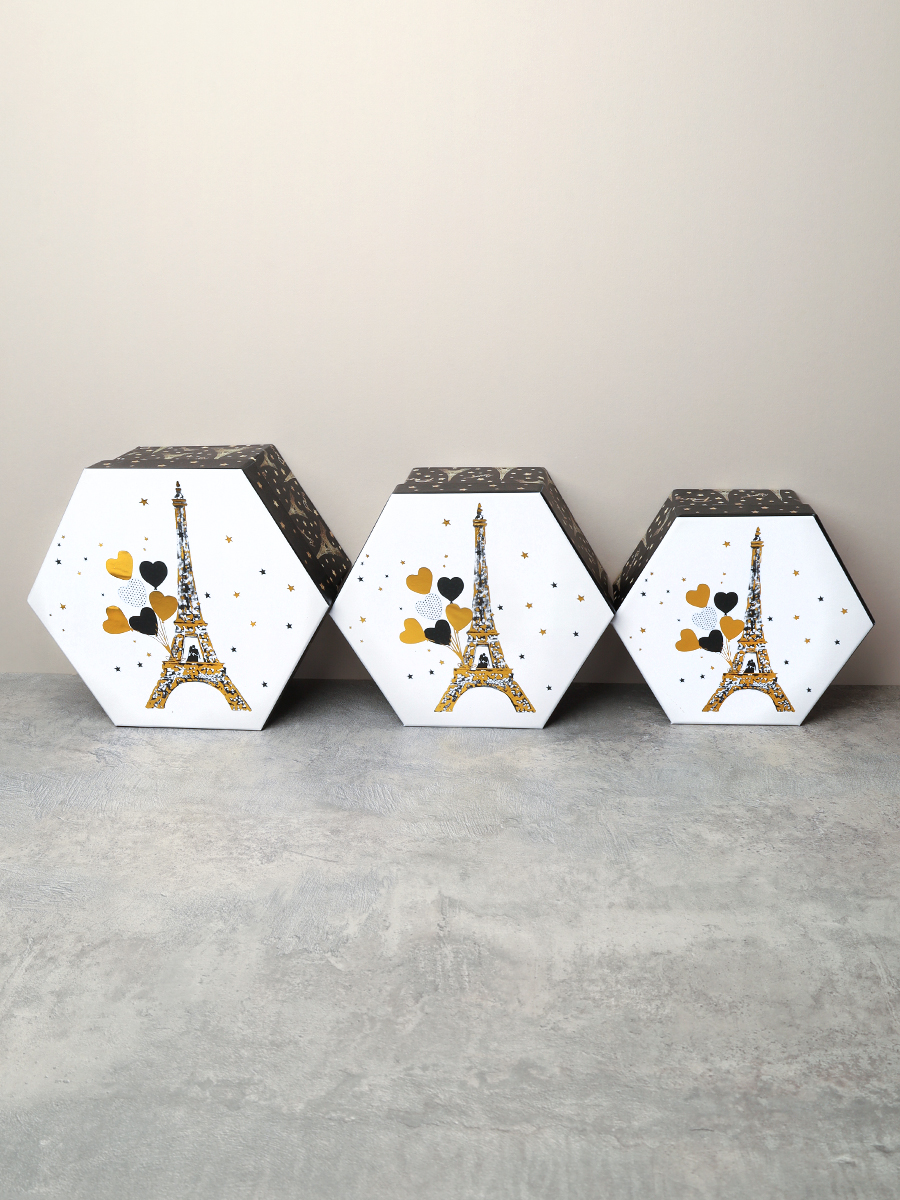 Коробка подарочная 3 штуки / 1161 /уп 24/16*18.3*7/18*20.3*8/20*22.3*9cm