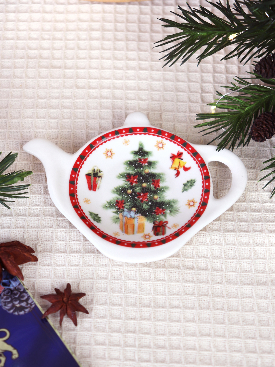 Подставка под чайный пакетик / HD-2501 /уп 160/ Новогодняя