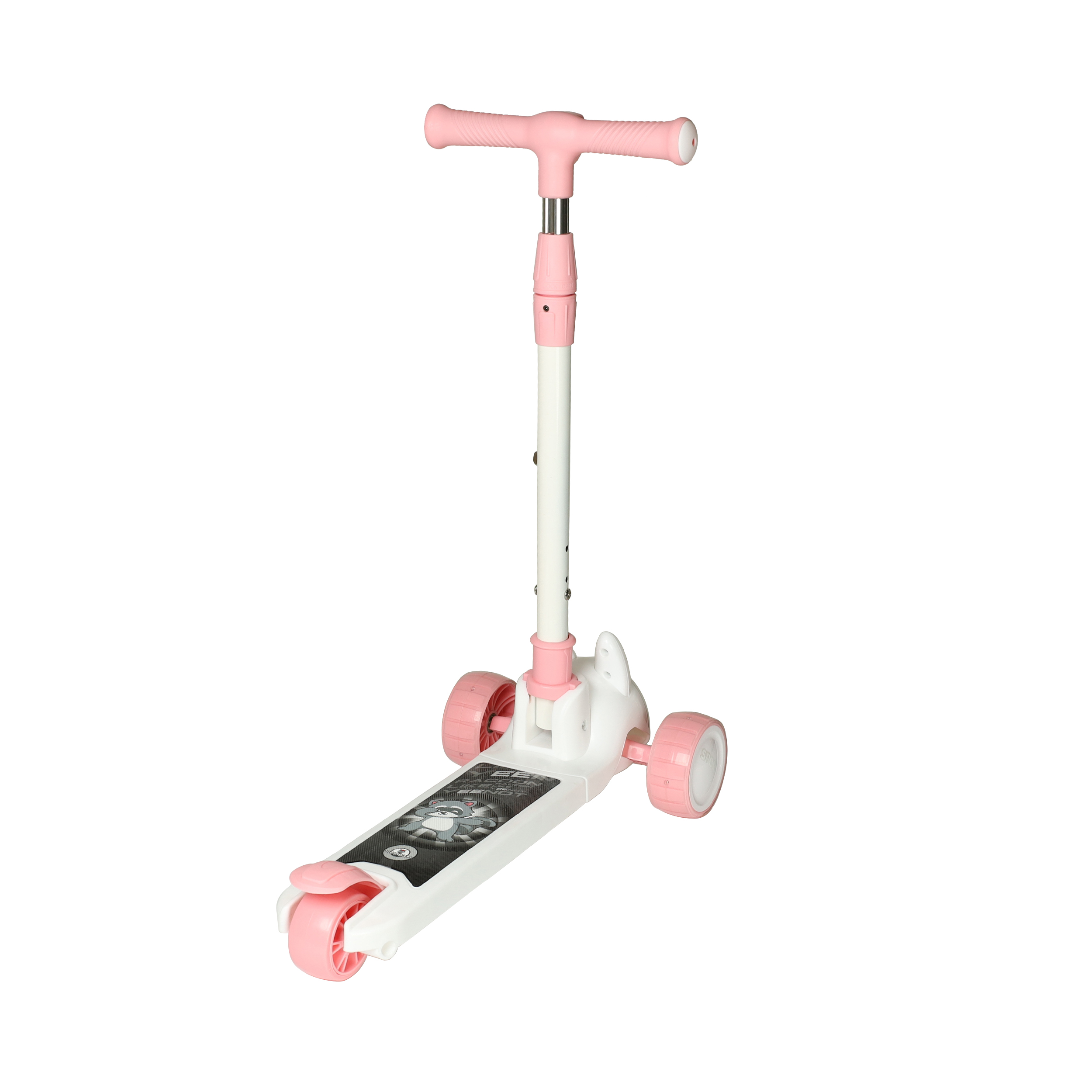 Самокат 3-х колесный COMIRON Yeenot Зайчик / JLBB-808 no seat /уп 8/ розовый
