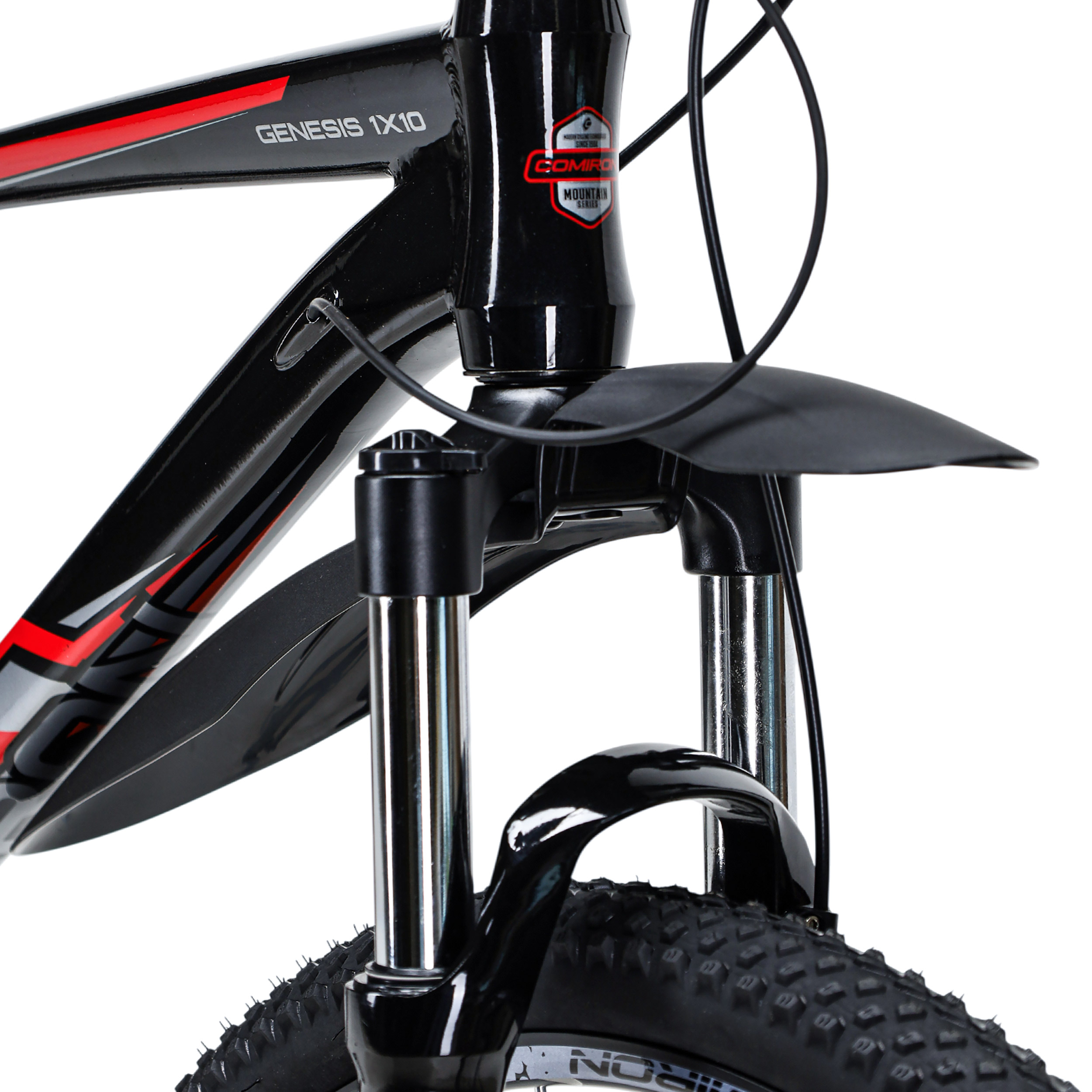 Велосипед 29" рама 19" 1x10sp 11-42T COMIRON GENESIS чёрный красный