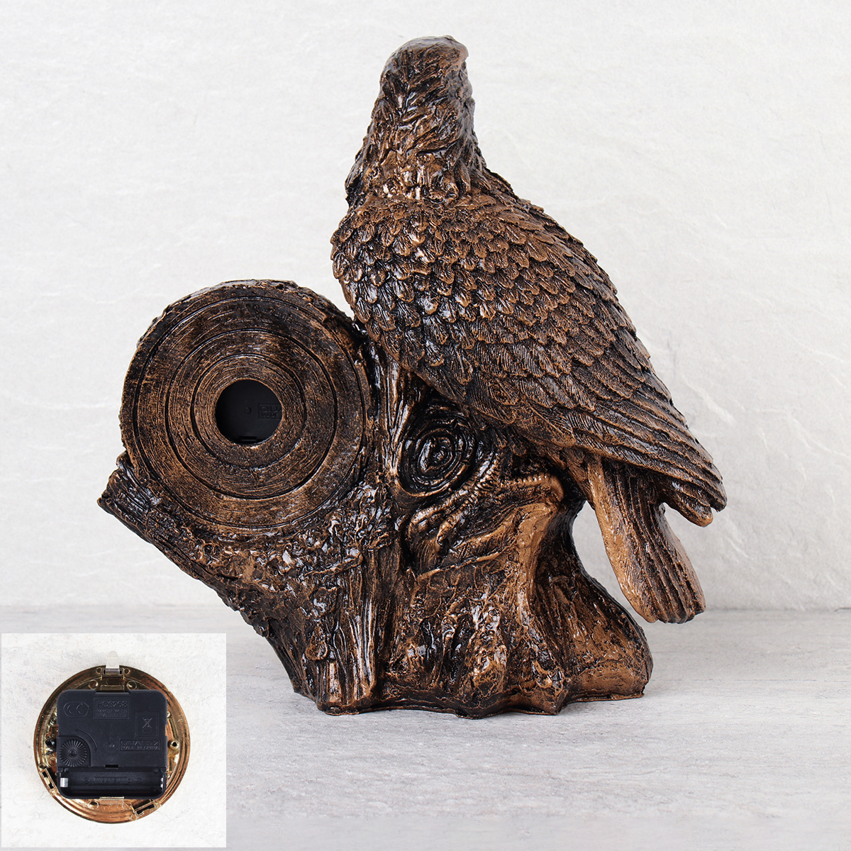 Часы статуэтка Орел 26 см / 3669A /уп 24/