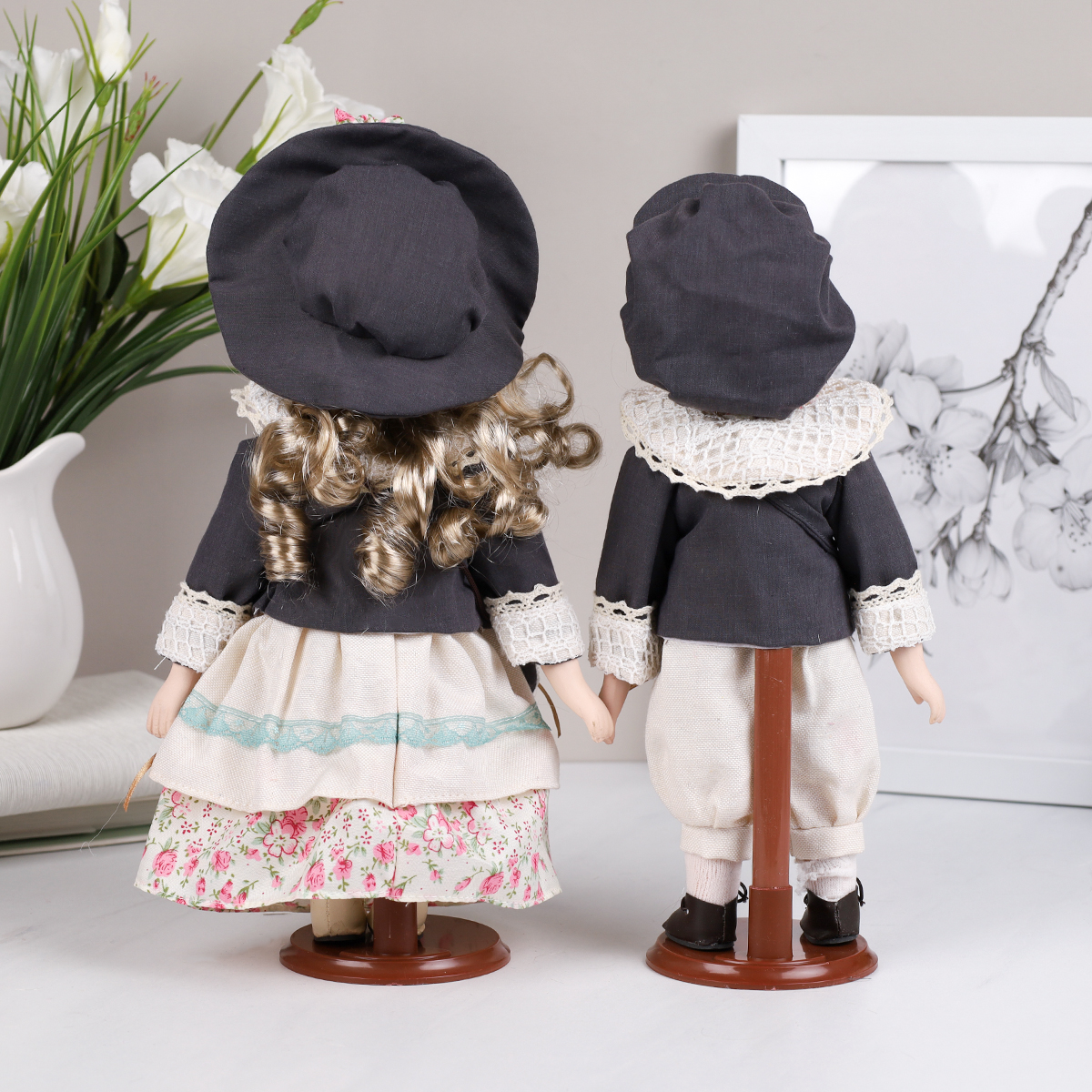 Сувенир коллекционный 2 штуки набор 30 см / 1215-2 /уп 24/