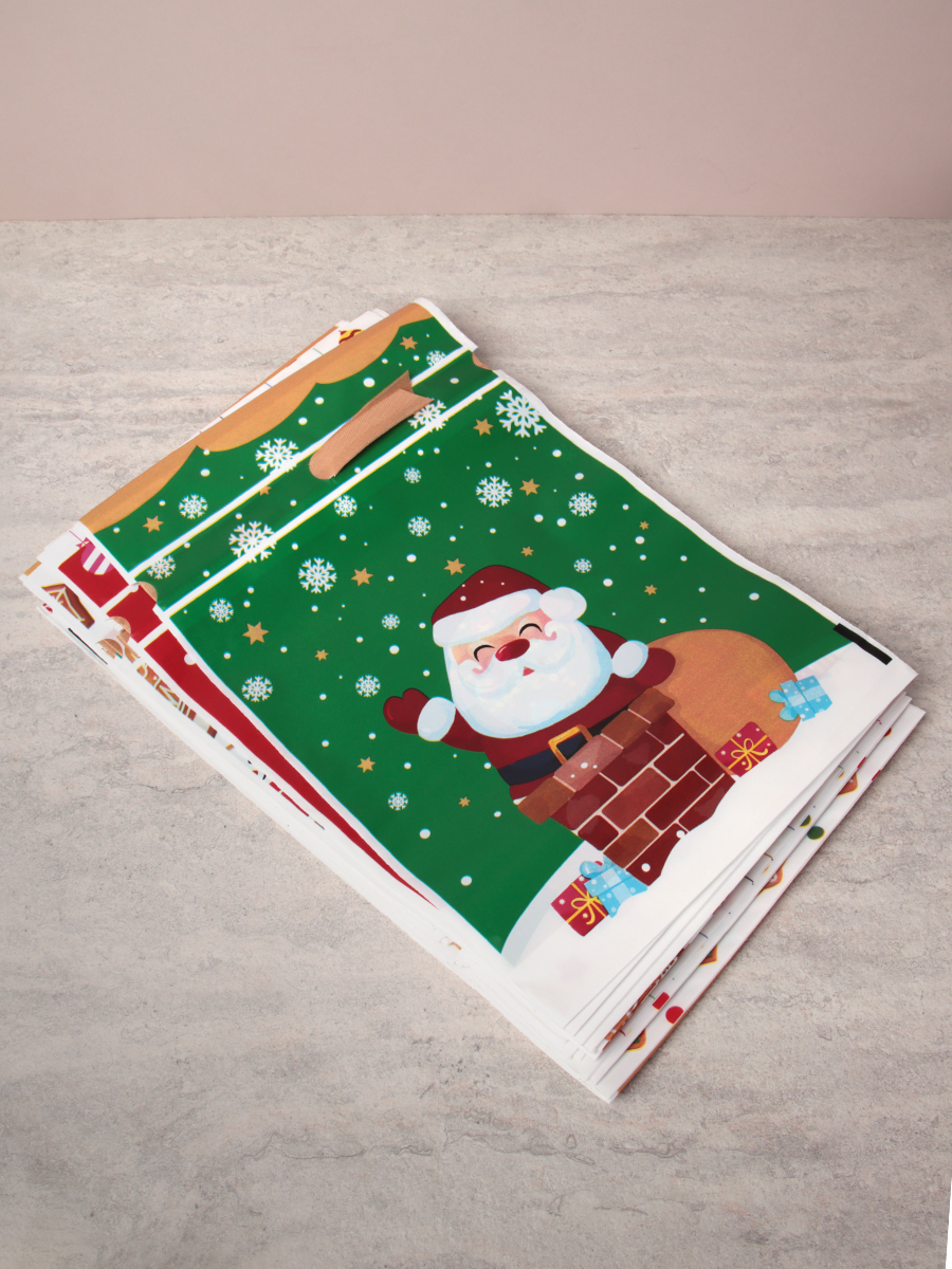 Мешочек подарочный набор 50 штук 23х34 см Новый год / YI2334-5 /уп 20/3 вида