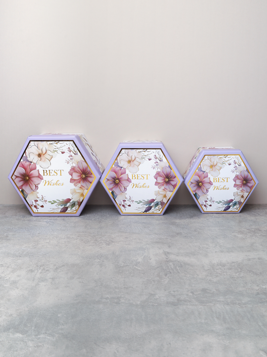 Коробка подарочная 3 штуки / 1162 /уп 24/13.7*15.7*7/15.7*18*8/17.5*20*9cm