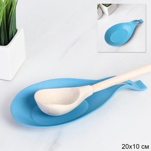 Подставка под ложку силиконовая / NS-919 /уп 500/ Синяя
