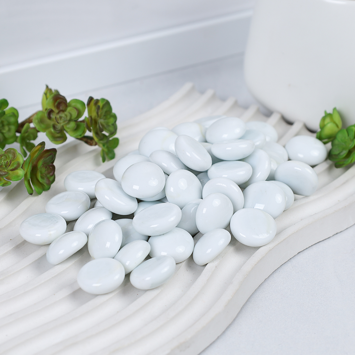 Декоративные камни 350г серо-белые / 7-21/3 /уп 50/