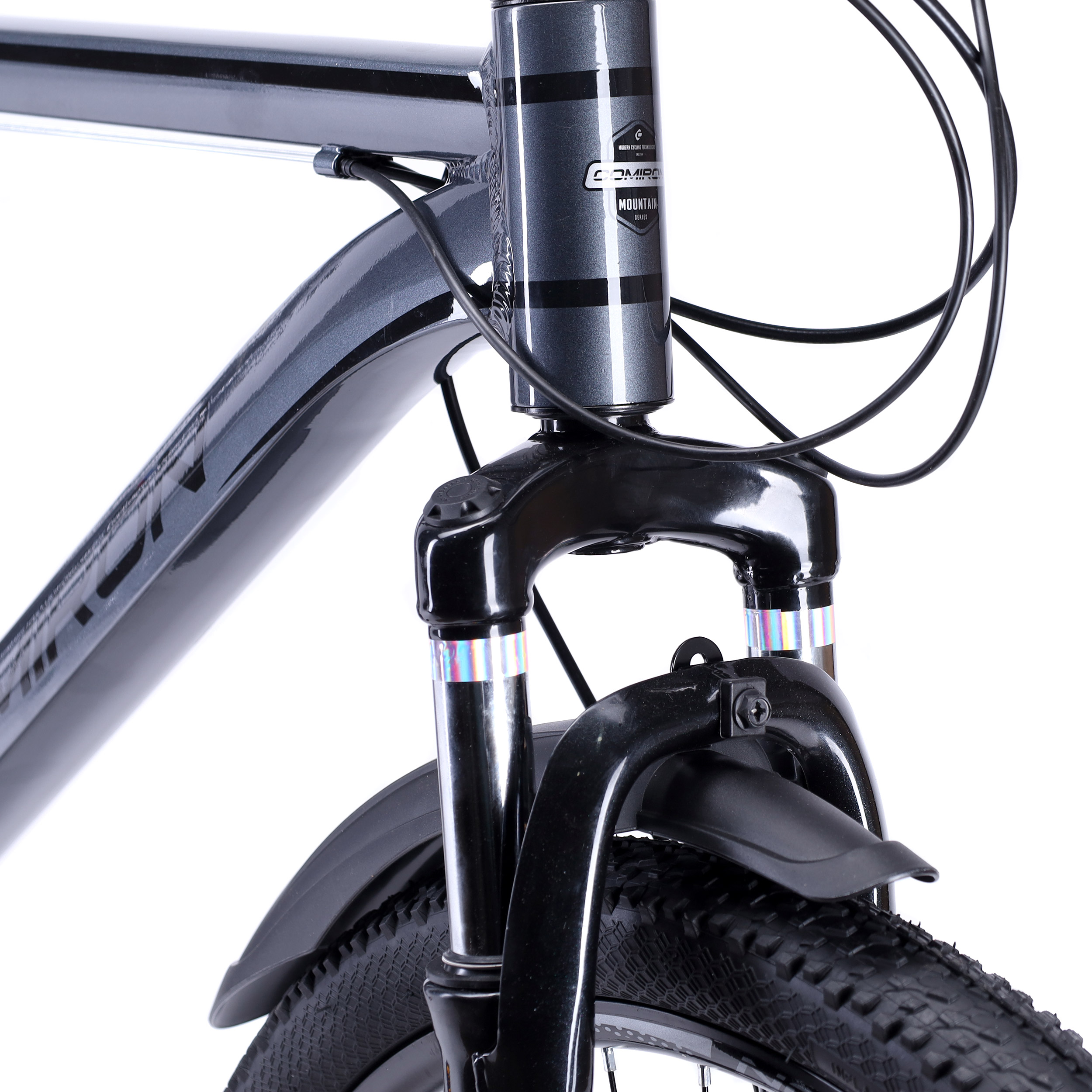 Велосипед 26" рама 19" 21sp COMIRON UNIVERSE серый полис чёрный глянцевый