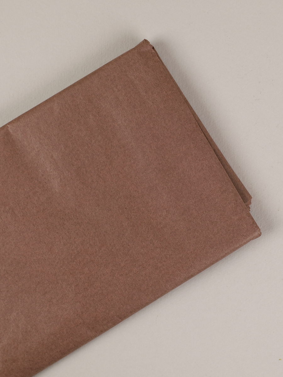 Бумага упаковочная тишью 50х66 см набор 10 листов / CQ103 /уп 200/шоколадная