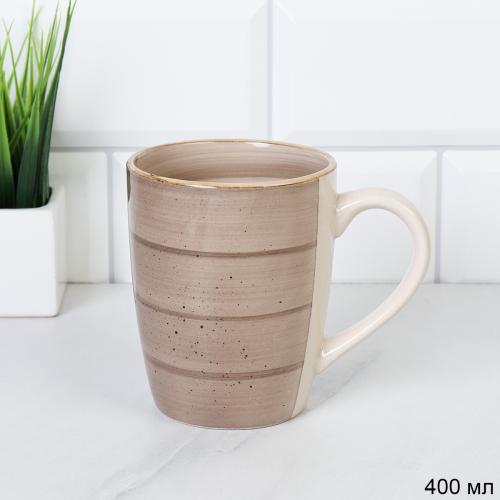 Кружка 400 мл / WHP24-0155G / Бежевый Крапинка 