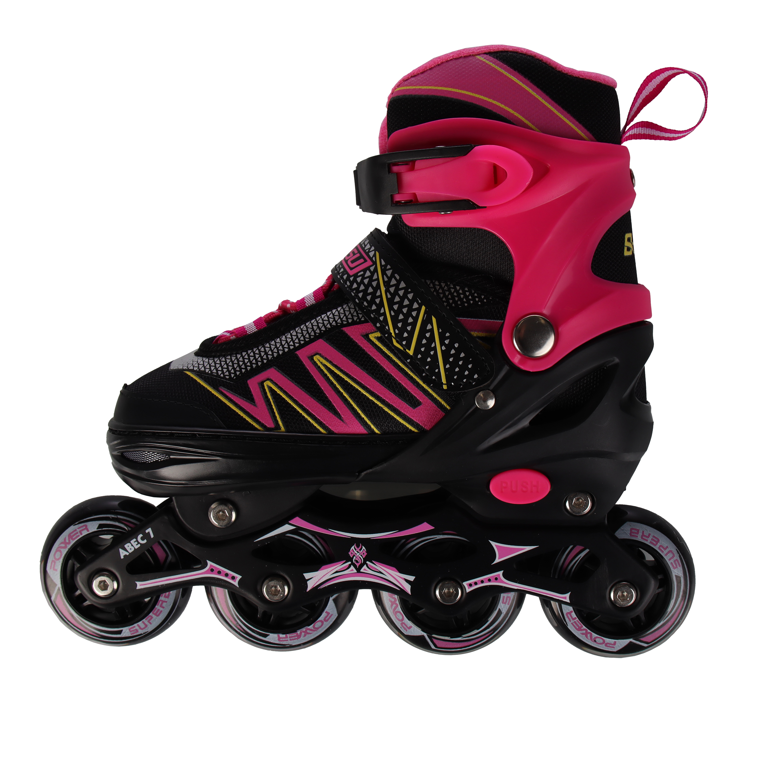 Роликовые коньки POWER / М /уп 6/ (35-38) розовый