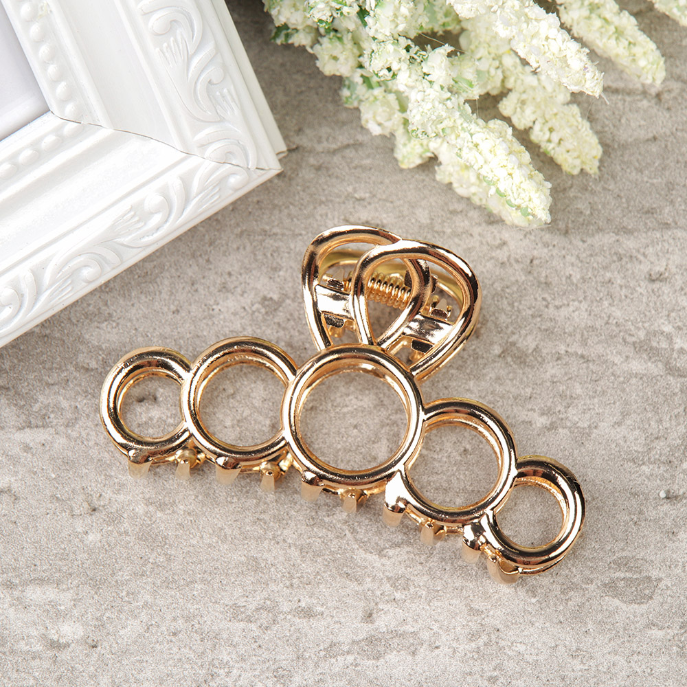 Краб для волос 7,5 см / NK-11 /уп 12/металл/золото