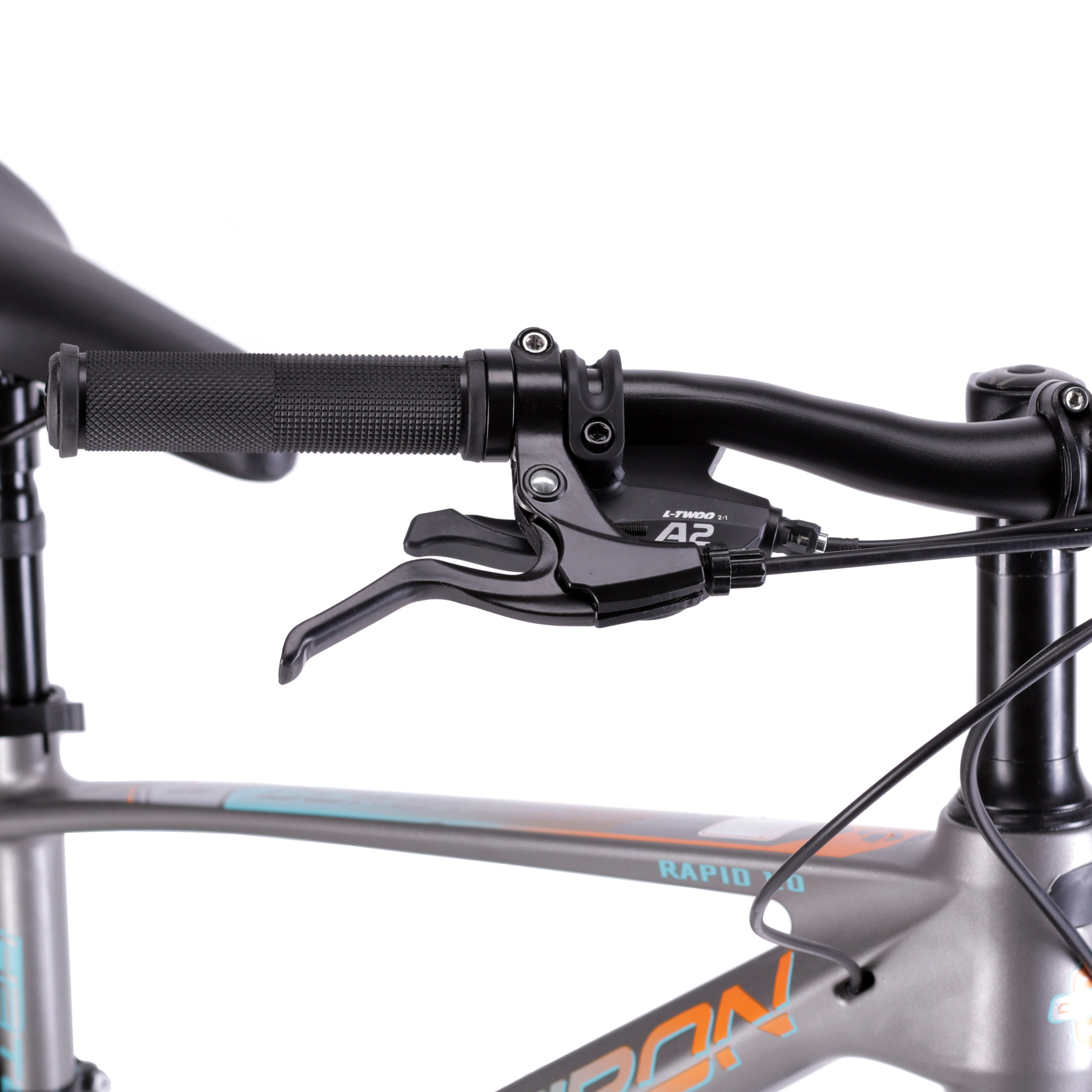 Велосипед 20" R20Ch COMIRON RAPID хром сланцево-серый оранжево-голубой неон