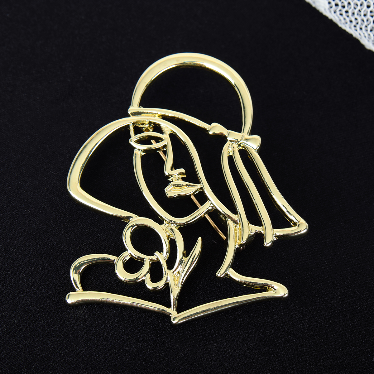 Брошь Дама / 2813-1 /уп 24/