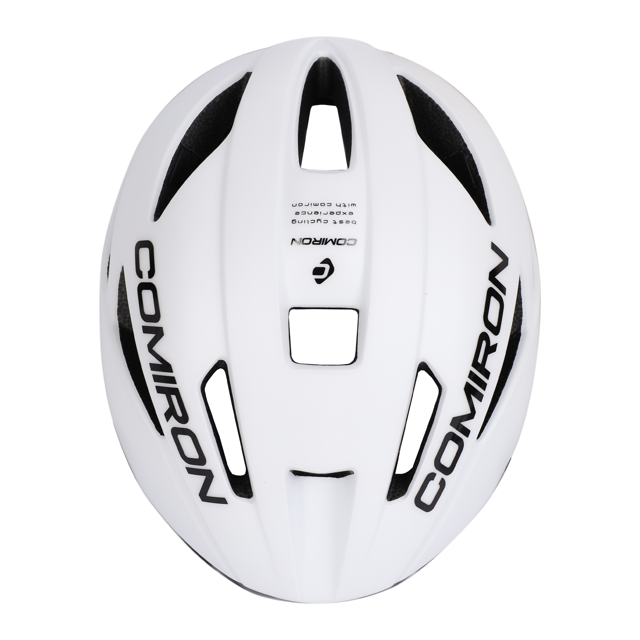 Шлем велосипедный с визором COMIRON. Цвет: White. Размер: L (58-62см)  / MX-100T / уп 12