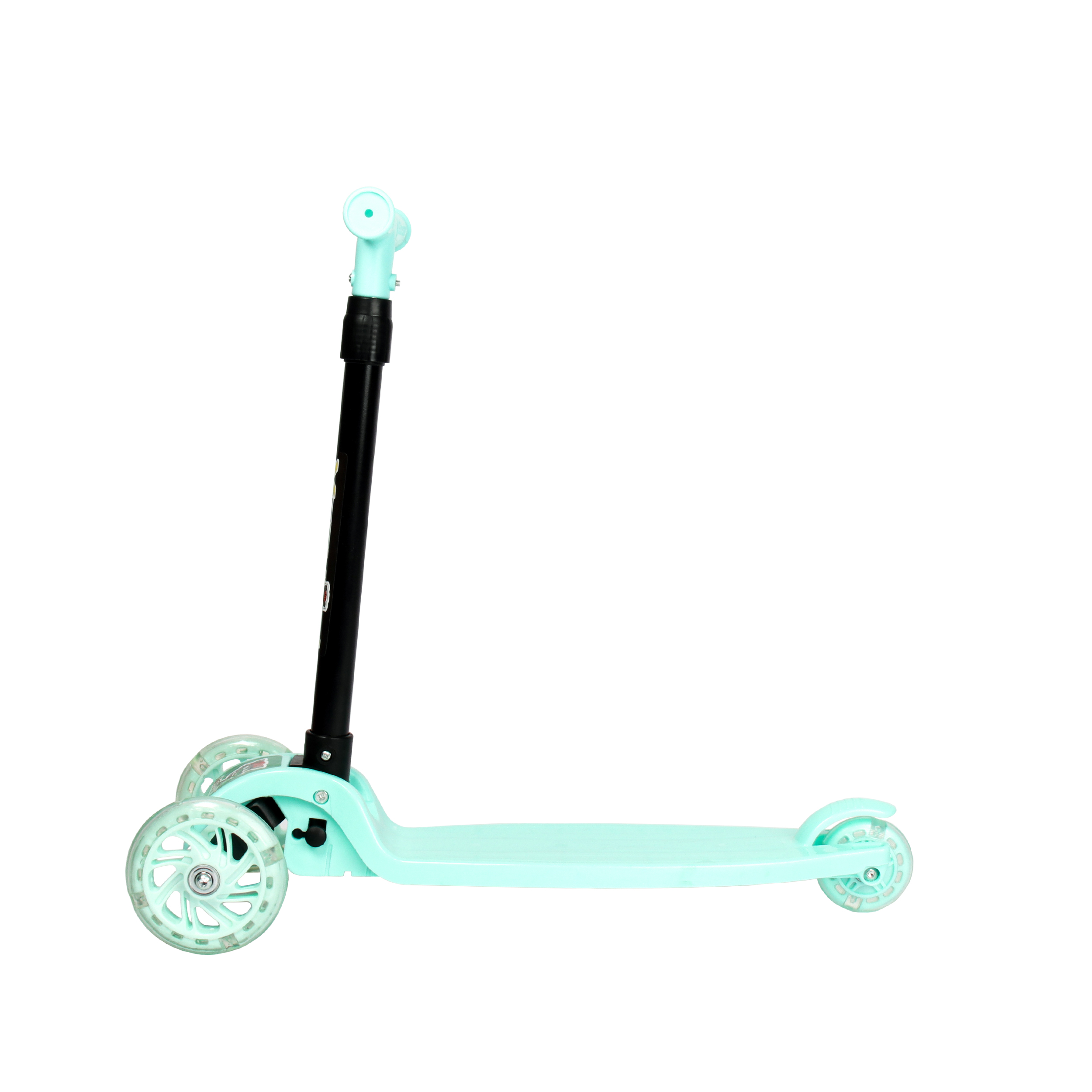 Самокат трехколесный облегчённый для детей от 3-х лет Yeenot GT105, нагрузка до25кг, вес 1,2кг, светящиеся колёса 110мм, цвет светло-зелёный БК/уп13