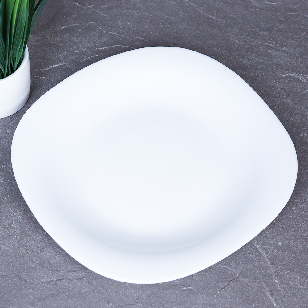 Набор тарелок квадратных 4 штуки 200 мм белые / FP-80XN (WHITE) /уп 12/ 651102