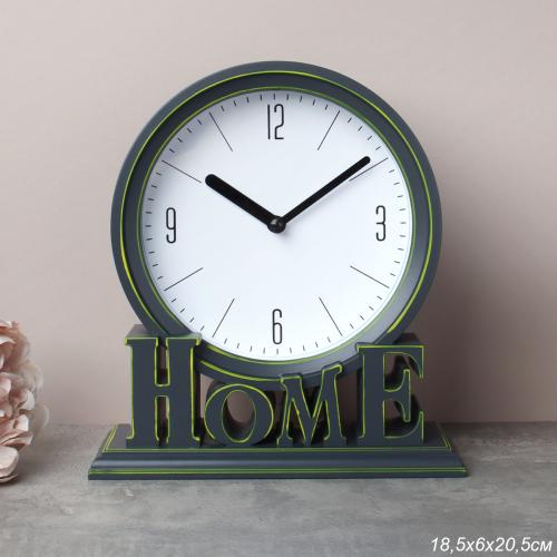 Часы настольные 18,5х20,5х6 см Дом / WS-H-1 /уп 40/