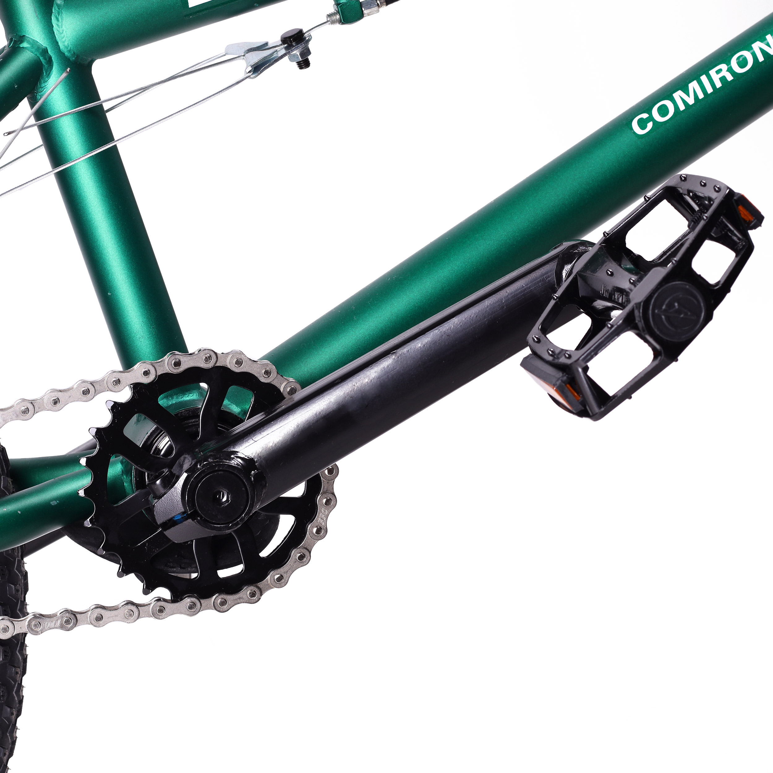 Велосипед BMX 20" COMIRON Deep Metal BMX-5 YS2221, Рама 20.5"/уп 1/dark green metallic