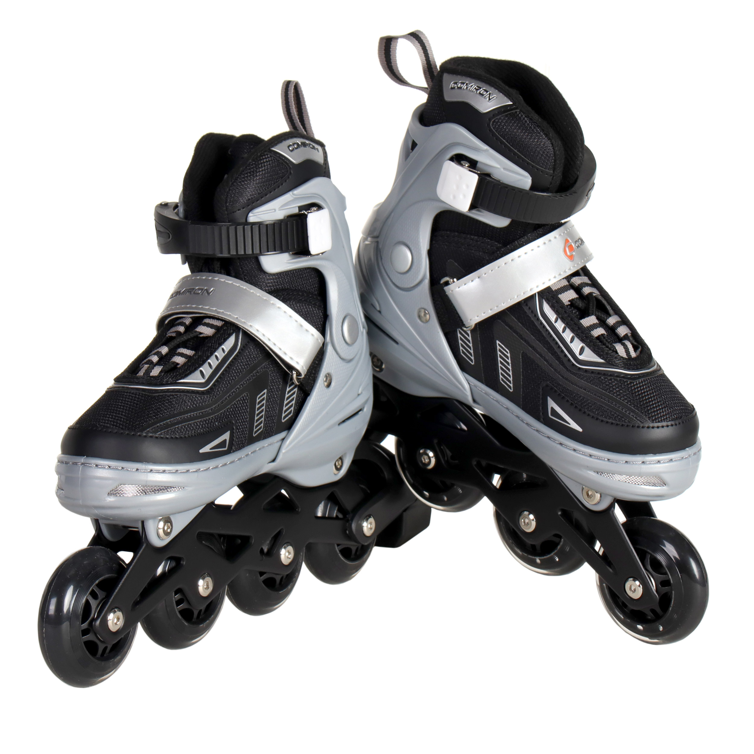 Роликовые коньки раздвижные COMIRON / BW-159 M/ PU колеса /уп 6/ (35-38) чёрные