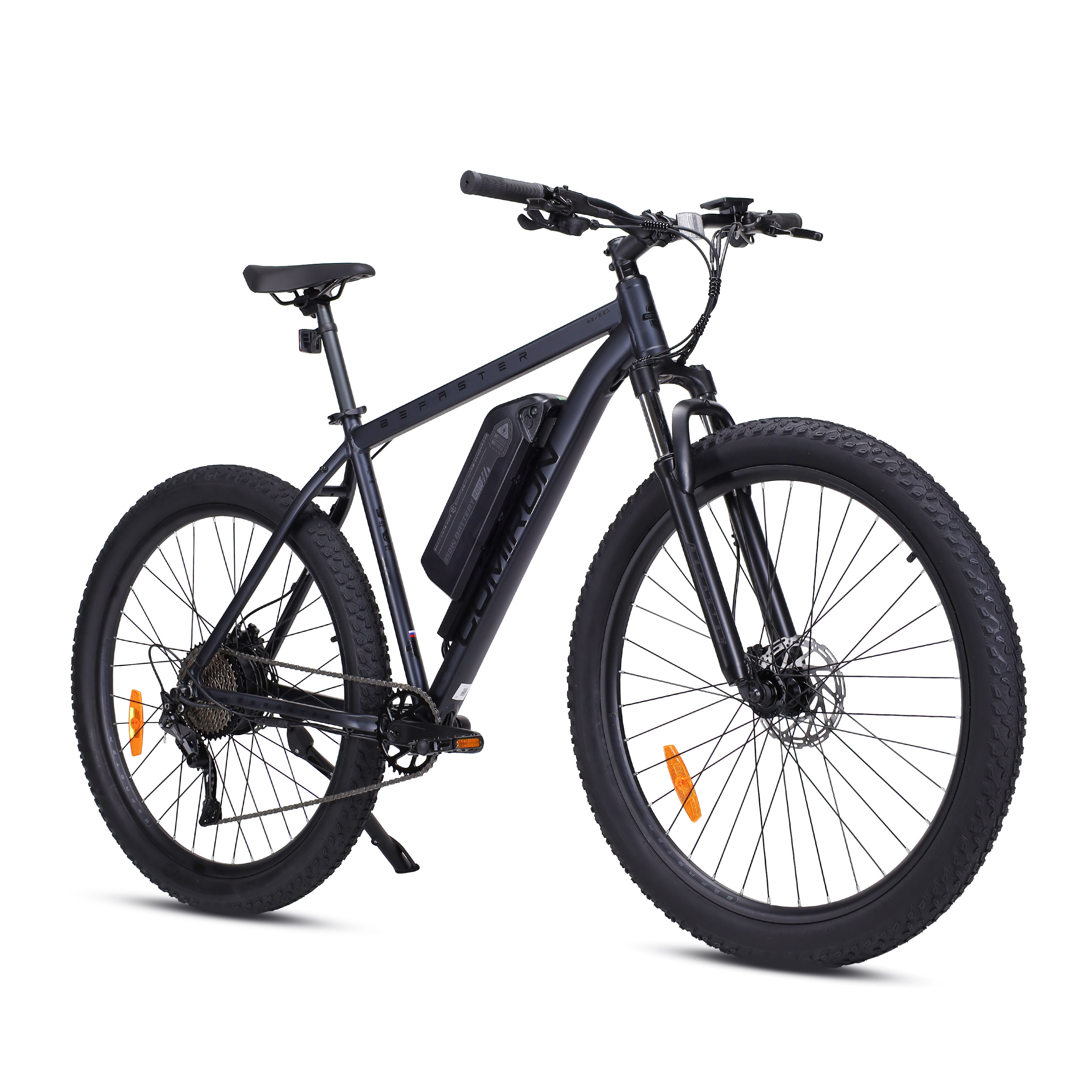 Электровелосипед 29"x3.0 рама 21" COMIRON BeFASTER 10SP SHIMANO, MT200, 11-42T, 350W 36V/20AH чёрный