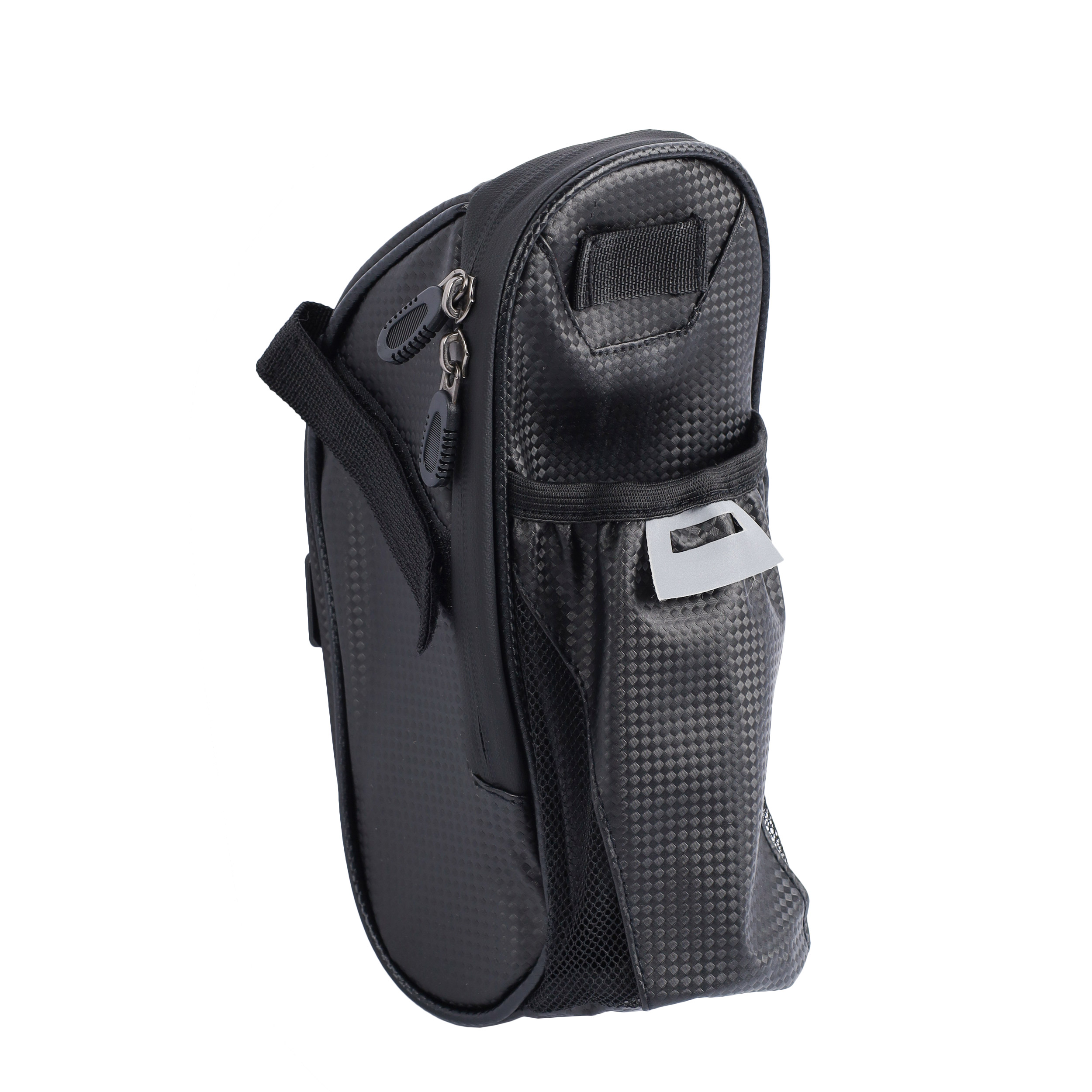 Сумка велосипедная подседельная WOLF BASE, отделение на молнии, дополнительный отсек из сетки под бутылку. 25*9*10см. /уп 50/