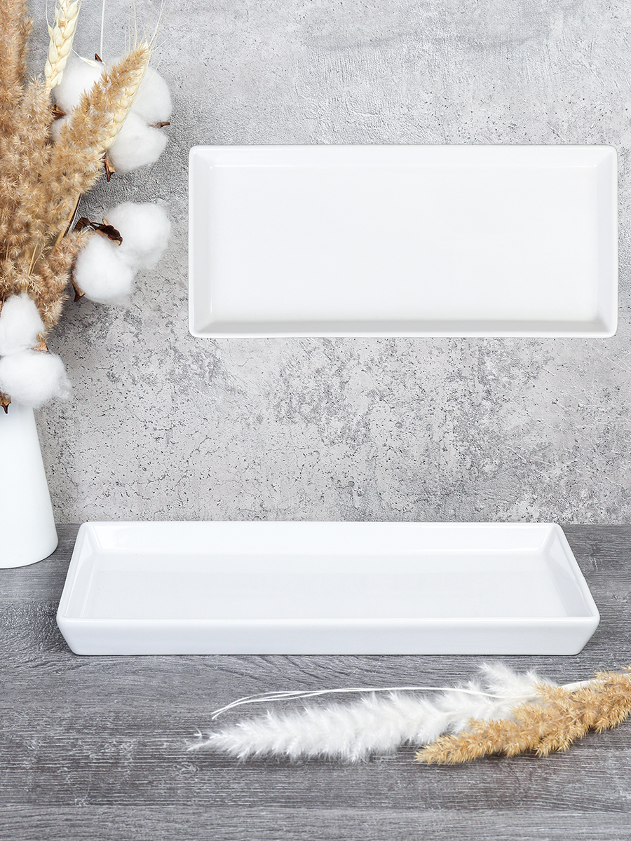 Блюдо прямоугольное 28х12х2,5 см / WS-468 /уп 25/