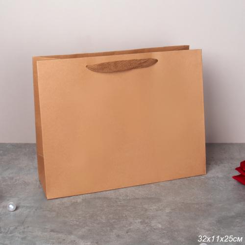 Пакет подарочный 32x11x25 см крафт / LT-211M /уп 12/120/480/260 г