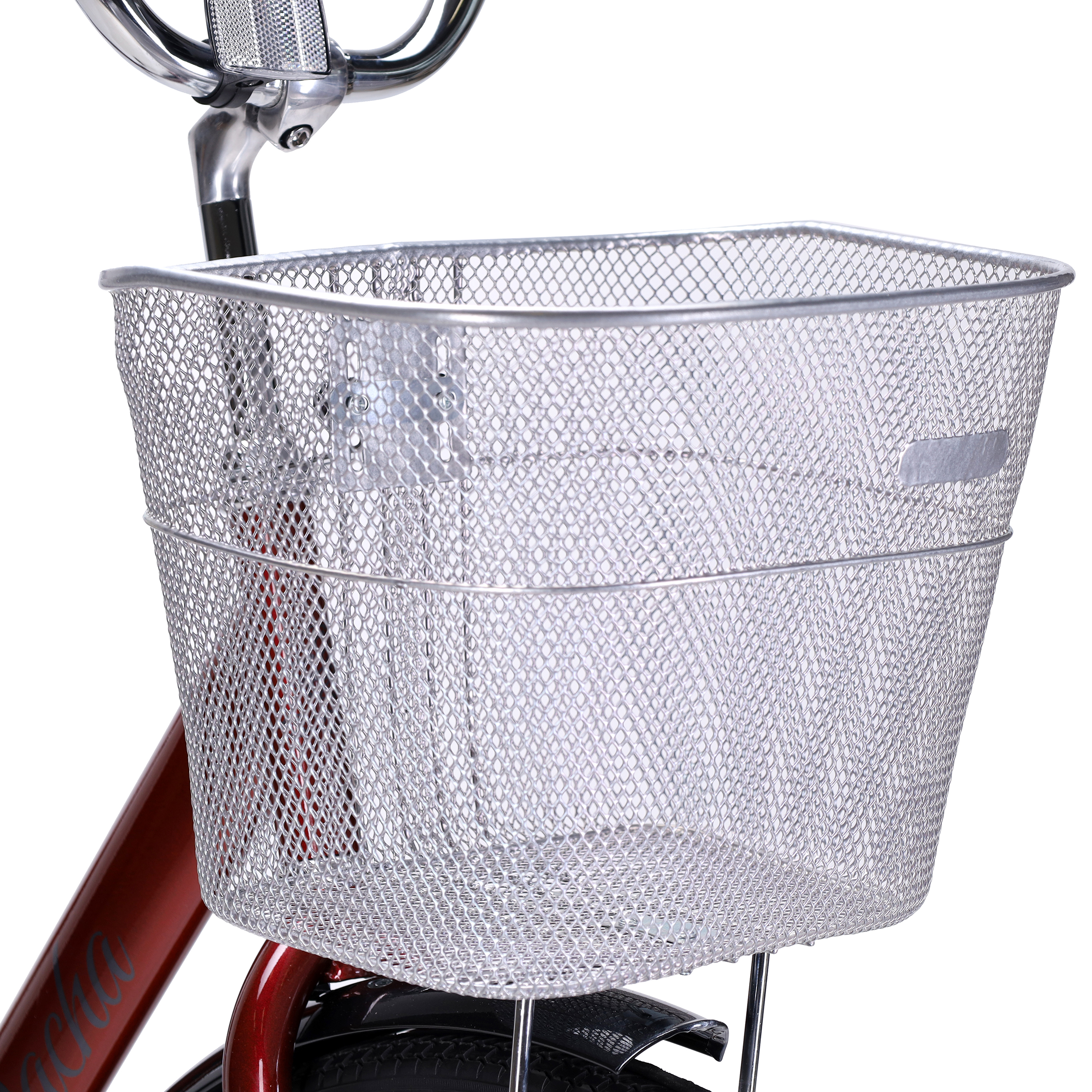 Велосипед городской с корзинкой 28" рама 19" 1sp KRYPTON DACHA W красный кристалл ЦВК